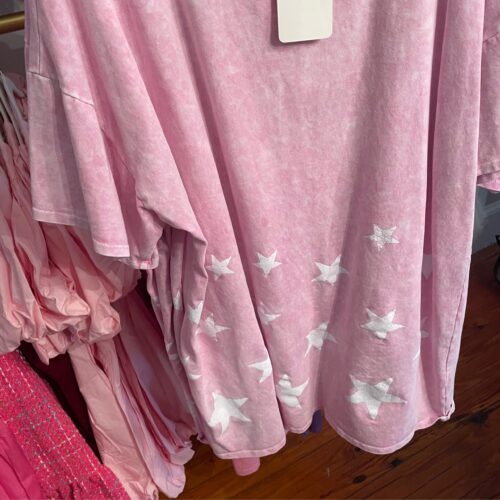 Washed Star Print
Mini Shirt Dress