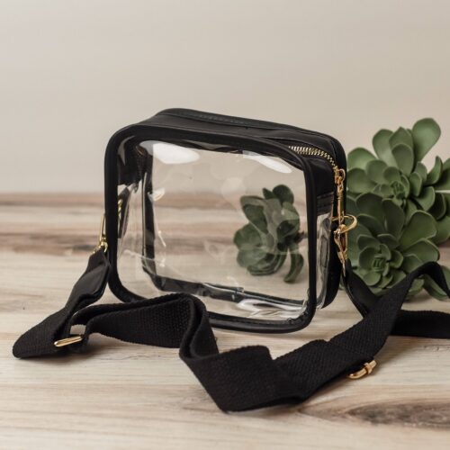 Darcy Clear Stadium Bag-Black