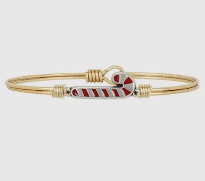 Candy Cane Bangle Bracelet