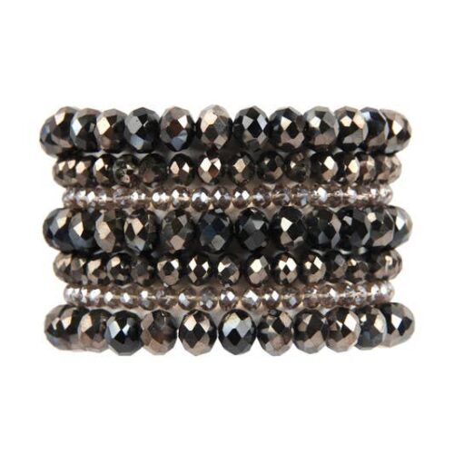 MULTIBEAD STACKABLE BRACELET-BLACK