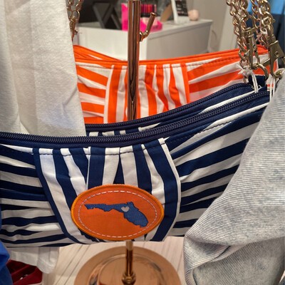 Mudpie Gator Patch Purse BLUE