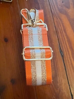 Purse Strap Orange/Gold