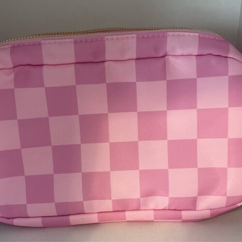 Checkered Nylon Pouch