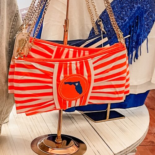 Mudpie Gator Patch Purse Orange