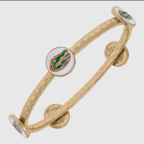 Florida Gators Enamel Claudia Bangle in White