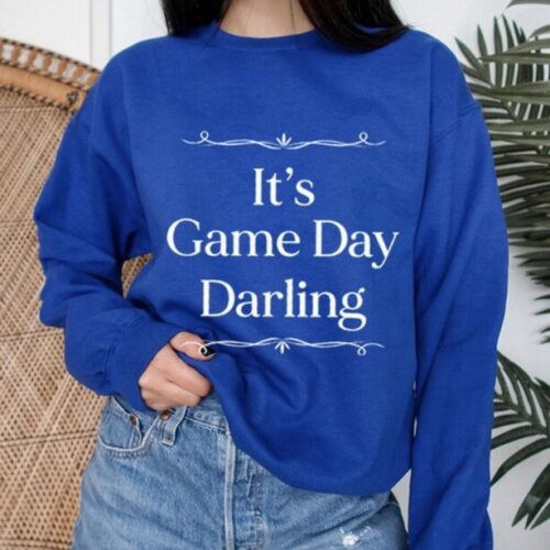 It's Game Day Graphic Print Women Sweater Top
