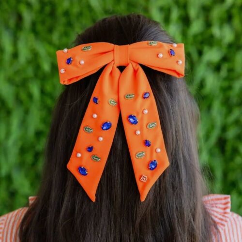 Orange Florida Gators Bow Barrette