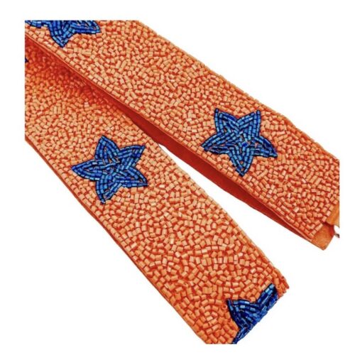 Orange/Blue Star Beaded Strap