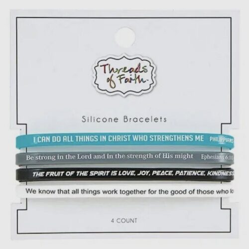 Silicon Bracelet Scripture 4pk